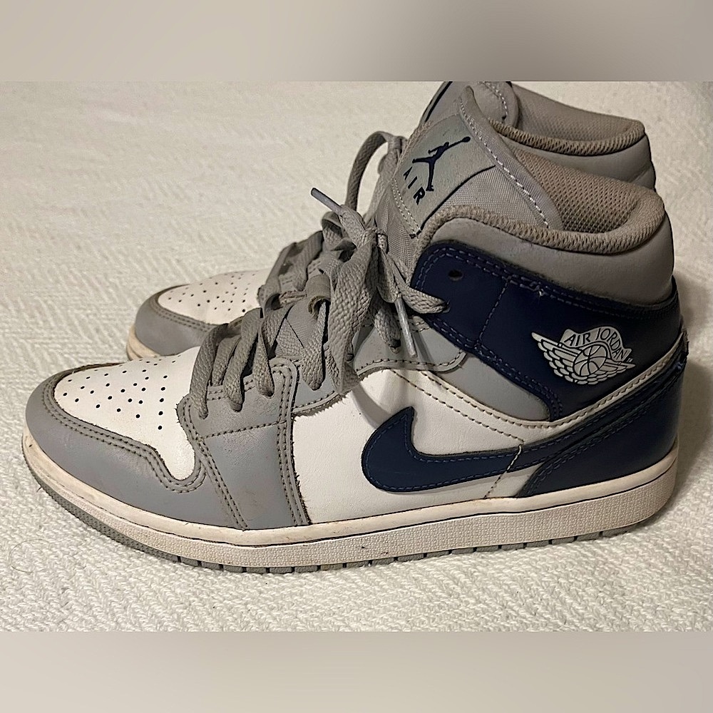Air Jordans Gray and White Sneakers NIKE
